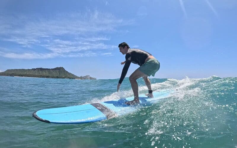 Pelajaran Selancar di Waikiki